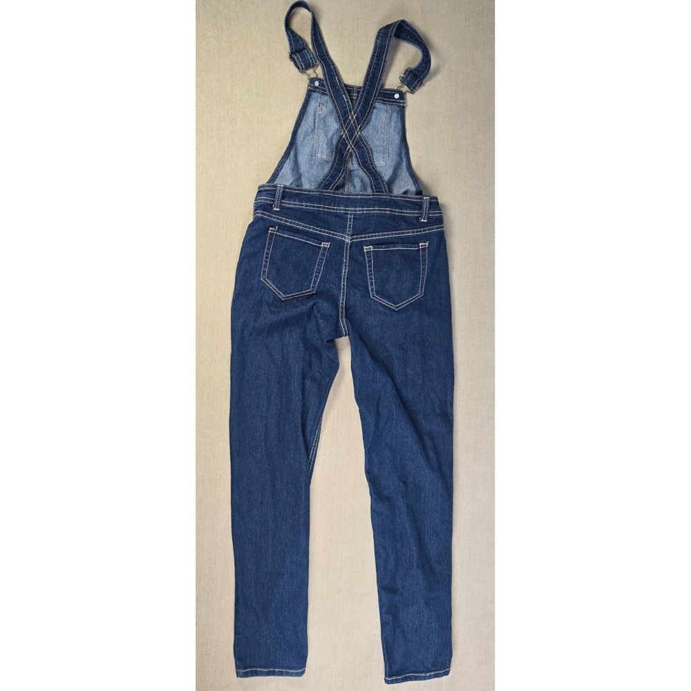 Jordache Girls Overalls Bedazzled Bling Stars Studs Medium Wash Large 10/12 - Picture 2 of 10